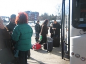 Velika gužva na autobuskoj stanici