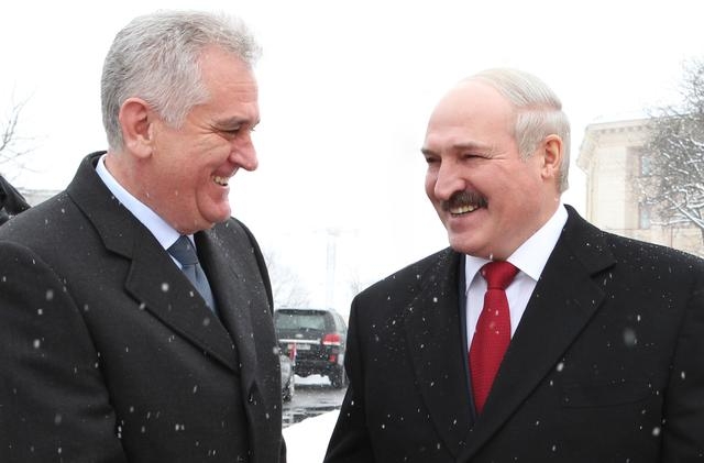Nikolić sa Lukašenkom tokom posete u Minsku 