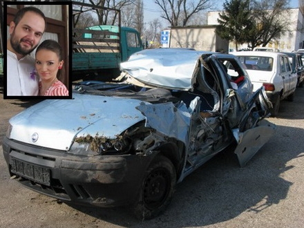 Automobil Piljanovića posle nesreće kod Šapca 