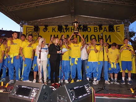 Sa proslave ulaska u Prvu ligu, Foto: OK Radio, Aleksandar Stojković