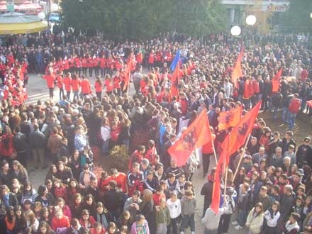 Jedan od protesta Albanaca u Bujanovcu FOTO A. Stojković 