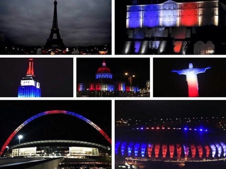 Gradovi u celom svetu u bojama Francuske u znak solidarnosti; Foto: Twitter