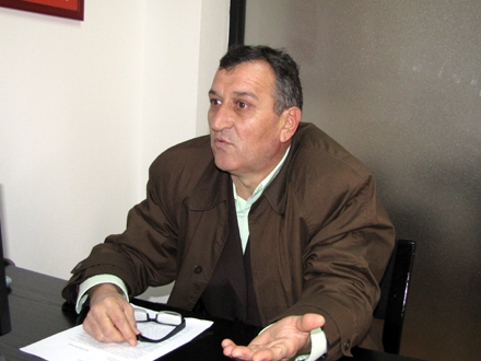 Cvetković u redakciji OK Radija; Foto: D. Ristić