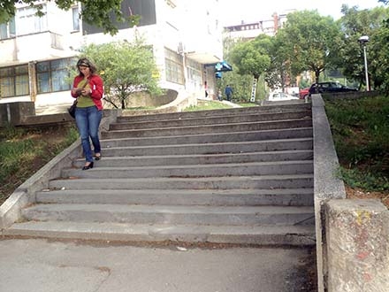 Sređeno stepenište sada bezbedno za pešake. Foto: S.Tasić