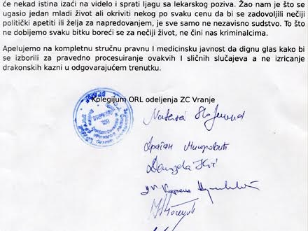 Lekari nezadovoljni odlukom suda. Foto: OK Radio