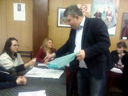 Stamenkovič na biračkom mestu FOTO: OK Radio