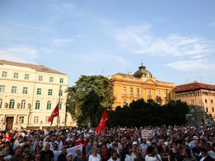 Hrvatski antifašisti na protestu FOTO: Pixsell/Igor Soban
