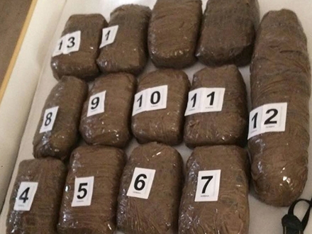 Policija pronašla 7,5 kilograma marihuane. Foto: MUP