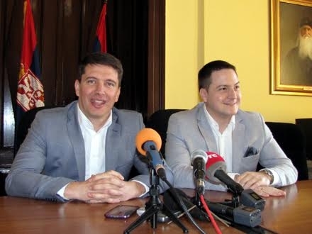 Stevanović i Ružić na prvom sastanku u Načelstvu. Foto: D.Ristić/OK Radio