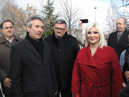 Gradonačelnik MIlenković i ministarka Mihajlović. Foto: S.Tasić/OK Radio