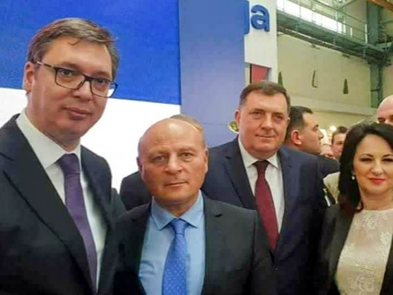 Vučić sa Miroljubom Aleksićem i Miloradom Dodikom FOTO: 