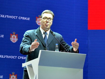 Aleksandar Vučić u Vranju. Foto: G.Mitić/OK Radio