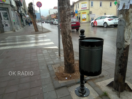 Nove đubrijere u glavnoj ulici FOTO: G. Mitić/OK Radio