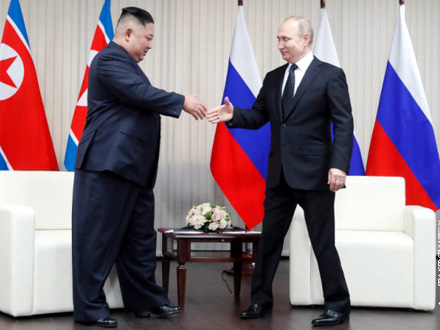 Kim Džong Un i Vladimir Putin FOTO: EPA