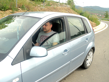 Vladimir Krasić je uživao u vožnji novim autoputem. Foto. S.Tasić/OK Radio