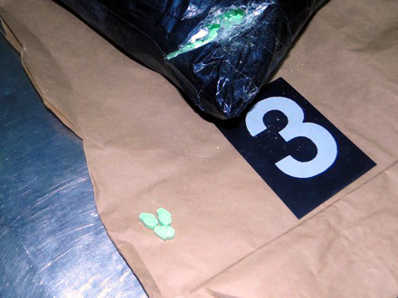 Zaplenjeno deset paketa opojne droge ekstazi FOTO: MUP