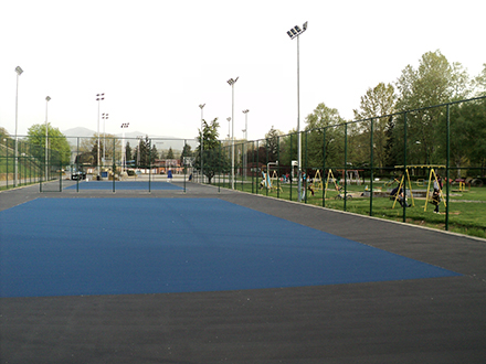 Teniski tereni u Hanu tokom izgradnje. Foto: S.Tasić/OK Radio