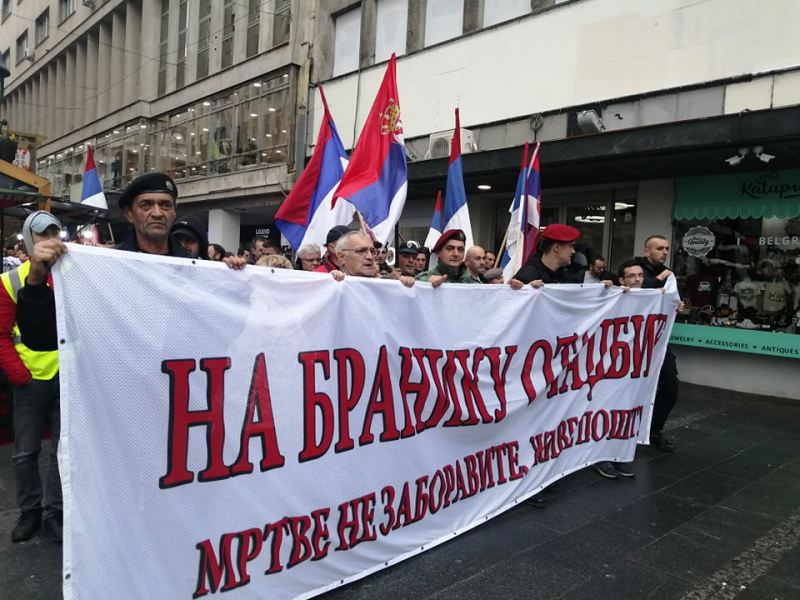 Veterani u protestnoj šetnji. Foto: S.Tasić/OK Radio