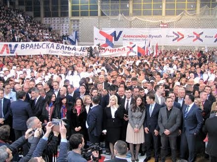 Sa ranijih okupljanja SNS u Vranju. Foto: S.Tasić/OK Radio
