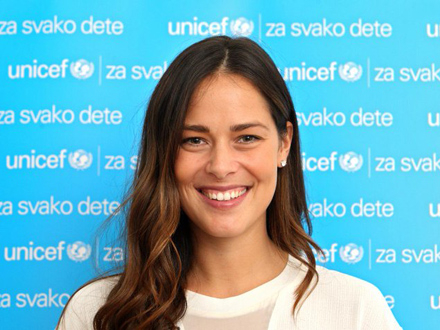 Ana Ivanović je ambasadorka UNICEF-a FOTO: Twitter