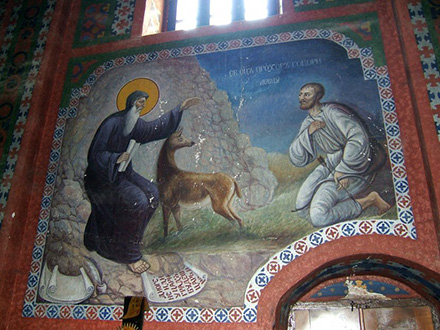 Sveti Prohor i budući car Roman Diogen. Foto: S.Tasić/OK Radio