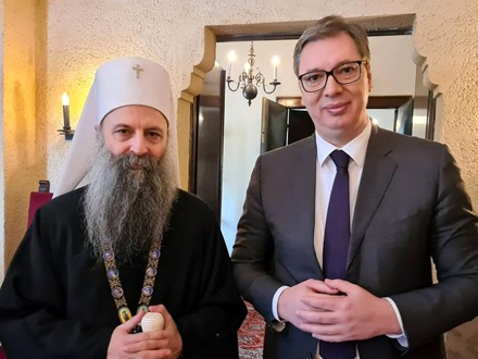 Patrijarh Porfirije odmah se sastao s predsednikom Srbije FOTO:Instagram/buducnostsrbijeav