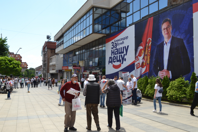 Pokret slobodnih građana-predizborni skup u Vranju