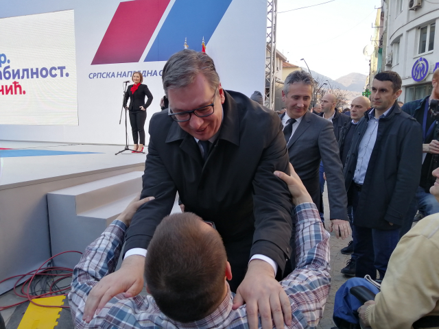 Vučić - miting u Vranju