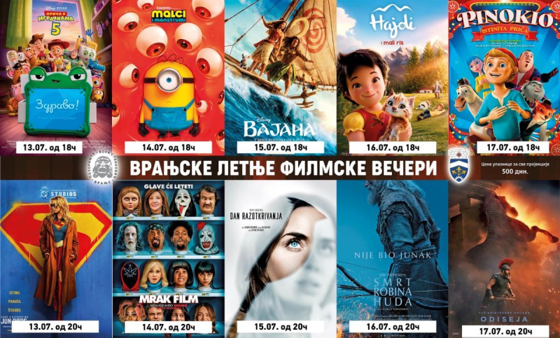 Vranjske letnje filmske večeri od 13. do 17. jula