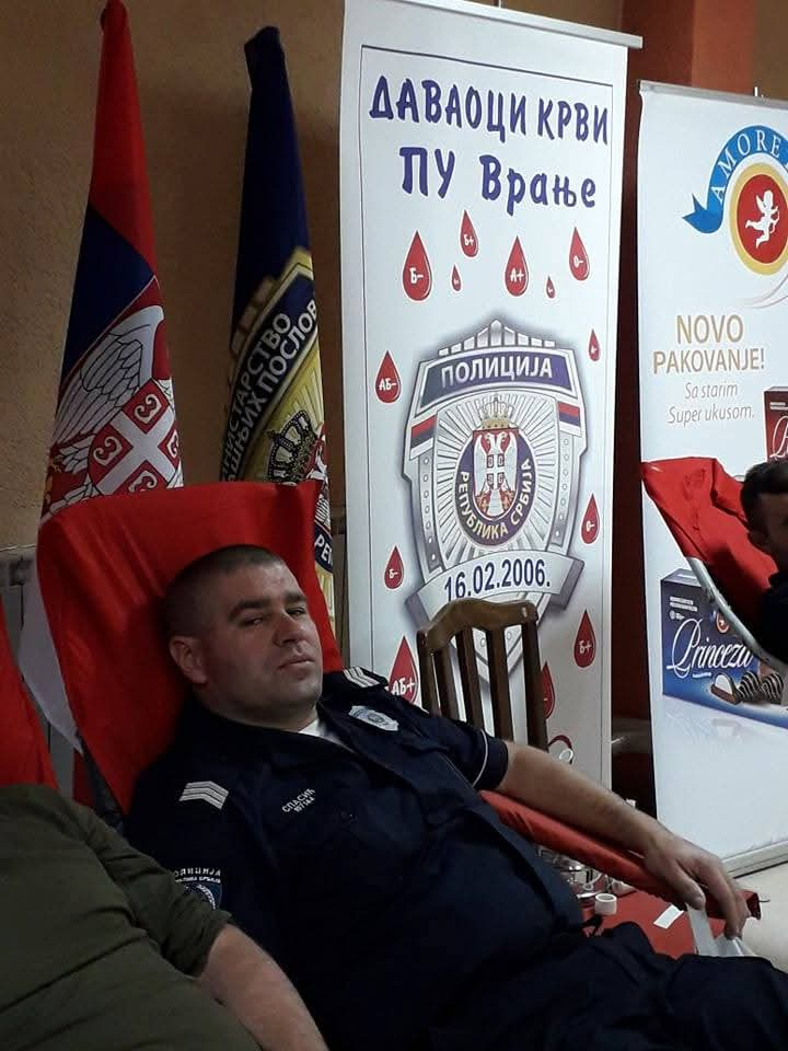 Akcija dobrovoljnog davanja krvi PU Vranje na Besnoj Kobili
