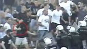 Ludilo na Karaburmi: navijač Partizana sa nožem krenuo na policiju! /video/