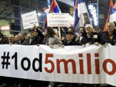 Ispred Doma Narodne skupštine u Beogradu danas protest Svi kao jedan - Jedan od pet miliona