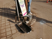 Incident u centru Vranja: Sijalica pala na trotoar (FOTO)
