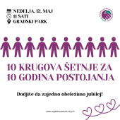 Društvo onkoloških pacijenata Vranje: 10 krugova šetnje za 10 godina postojanja 