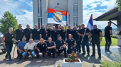 Veterani vranjske čete PJP u Vidovdanskoj litiji u Hanu