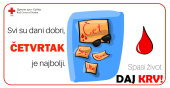 U četvrtak akcija dobrovoljnog davanja krvi 