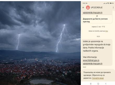 MUP poslao hitno upozorenje građanima: Do kraja dana moguće grmljavinske nepogode