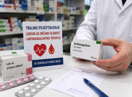 Trajno pojeftinjenje lekova za srčanu slabost i antikoagulantnu terapiju