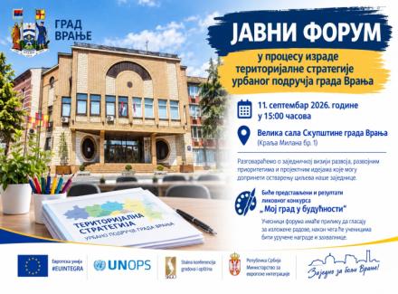 Javni forum u procesu izrade teritorijalne strategije urbanog područja grada Vranja